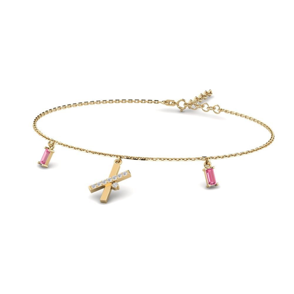 Baguette Pink Sapphire Women's Bracelet Allegoria