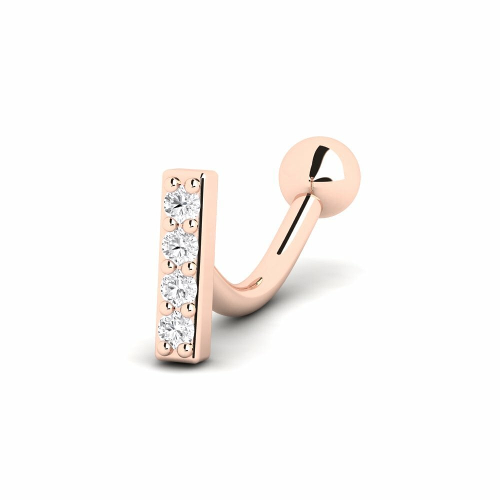 9ct Rose Gold Ear Piercing Aminda
