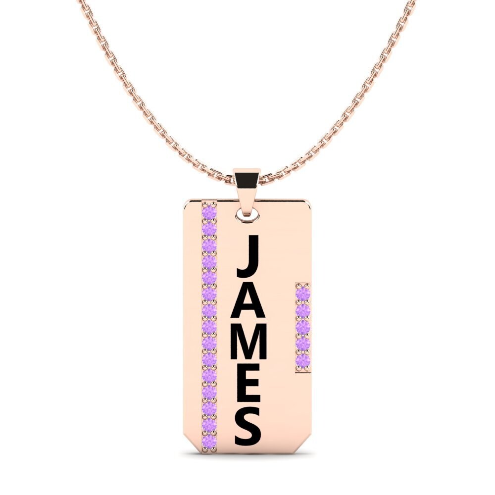 Rotgold 585 Amethyst Damen anhänger Arnasa