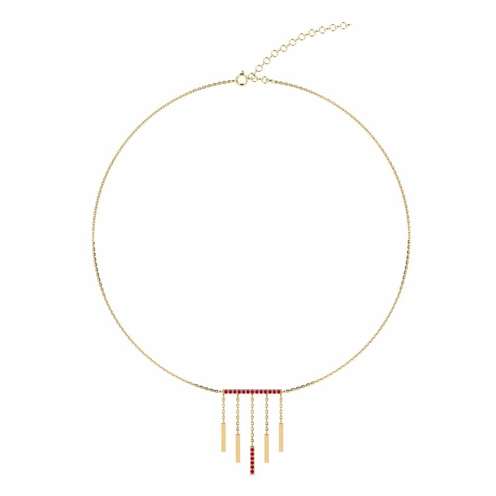 Rubis Collier Collier tour de cou pour femme Azukrea