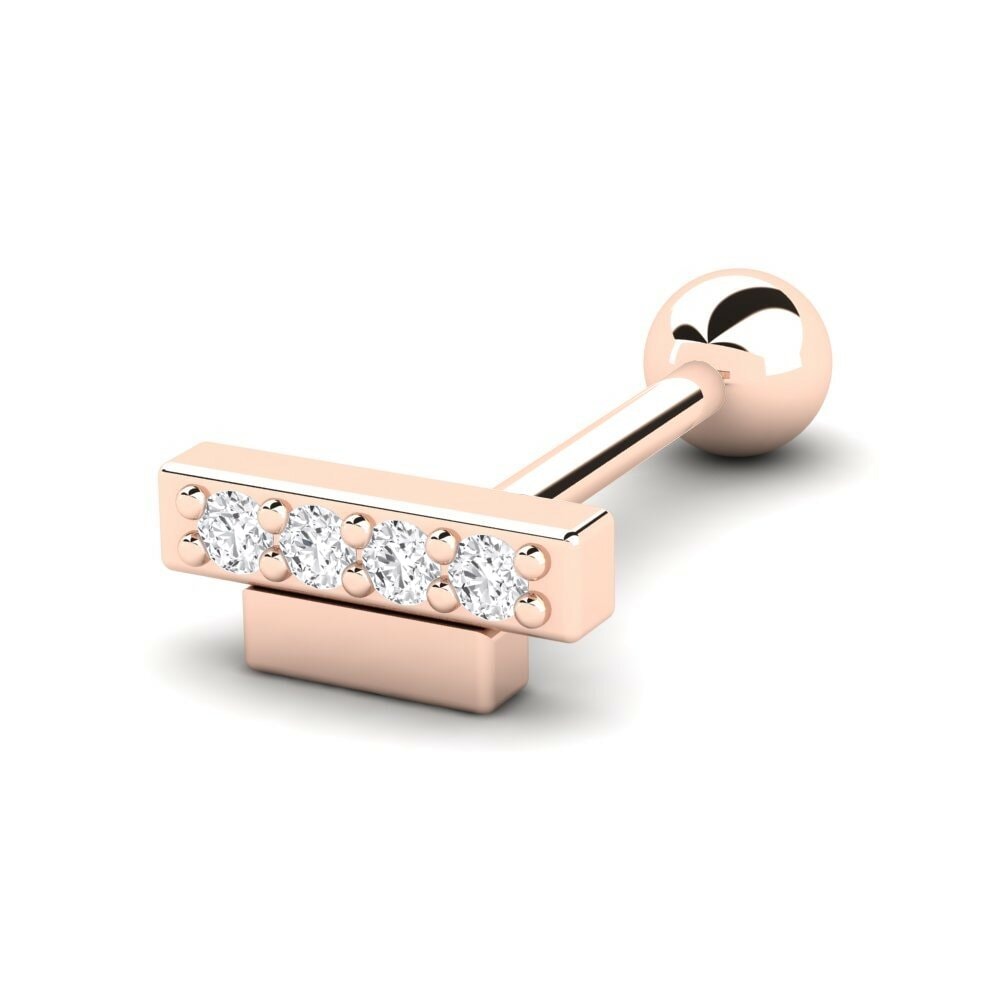 9ct Rose Gold Ear Piercing Bukuroshe