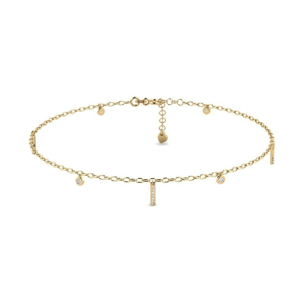 Moissanite Chaîne cheville femme Groente