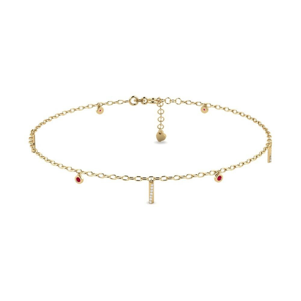 Rubis Chaîne cheville femme Groente