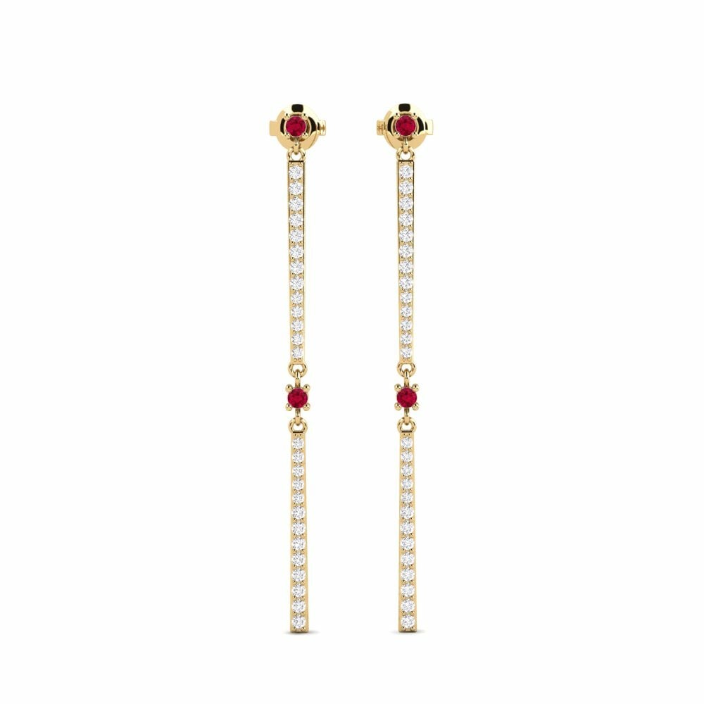 Rubis Boucle d'oreille femme Jarki