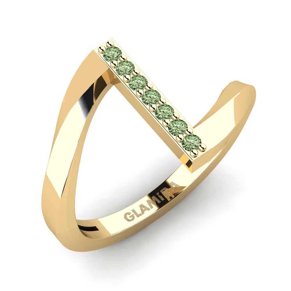Green Diamond Knuckle Ring Khubelu