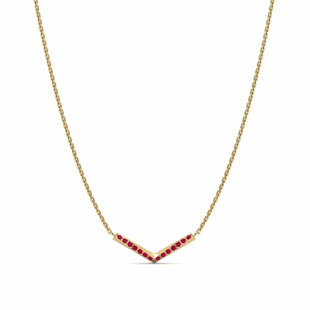 Rubis Collier pour femme Razuof