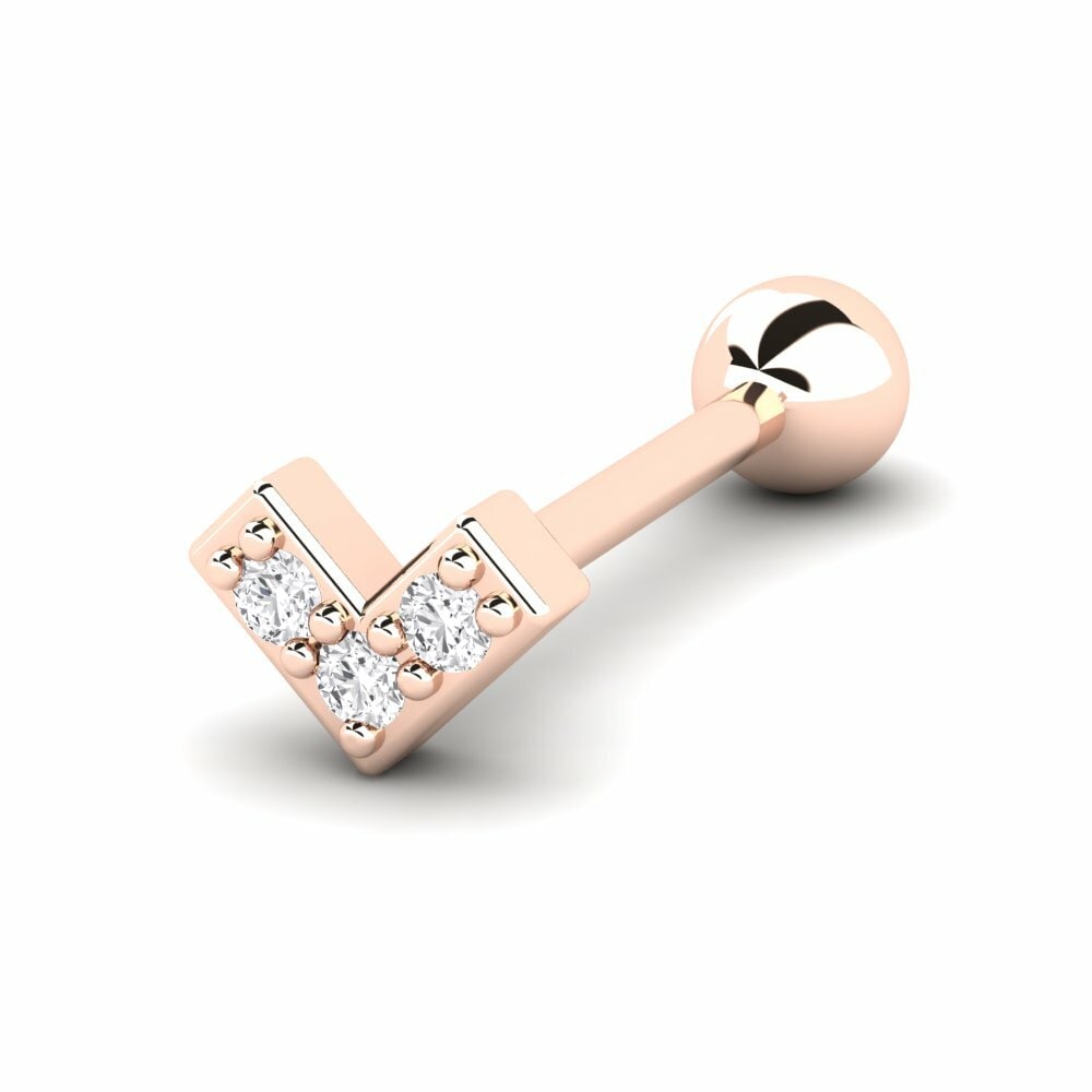 9ct Rose Gold Ear Piercing Vydatny