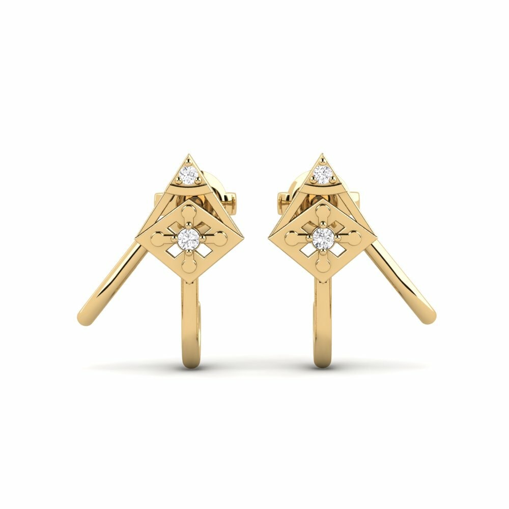 9K Geel Goud Dames Oorbellen Alexias