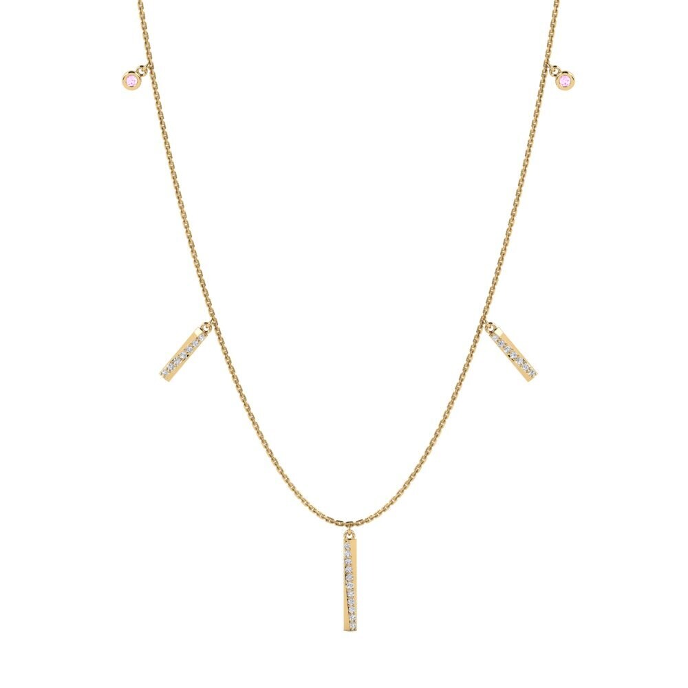Pink Sapphire Women's Necklace Horumarin