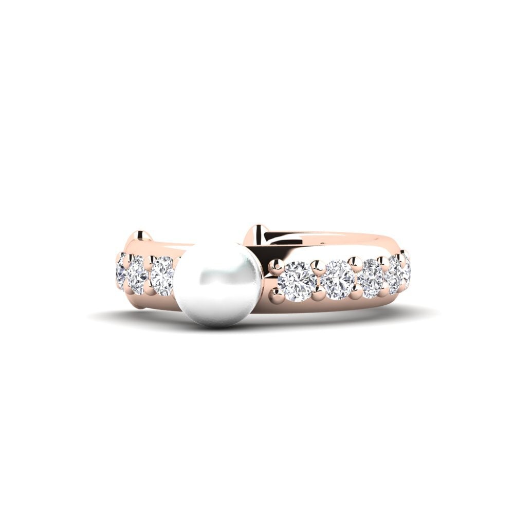 Rotgold 375 Diamant Damen ohrring Liperela