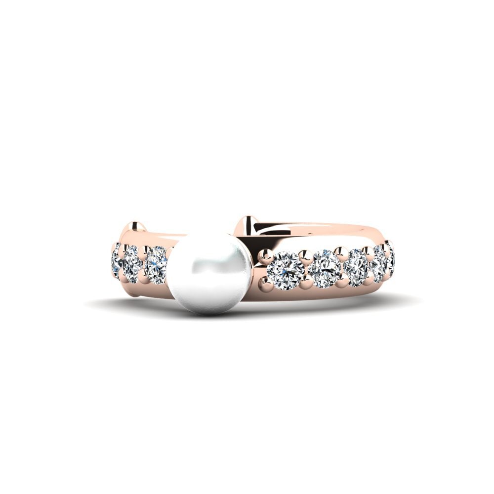 Rotgold 375 Zirkonia Damen ohrring Liperela