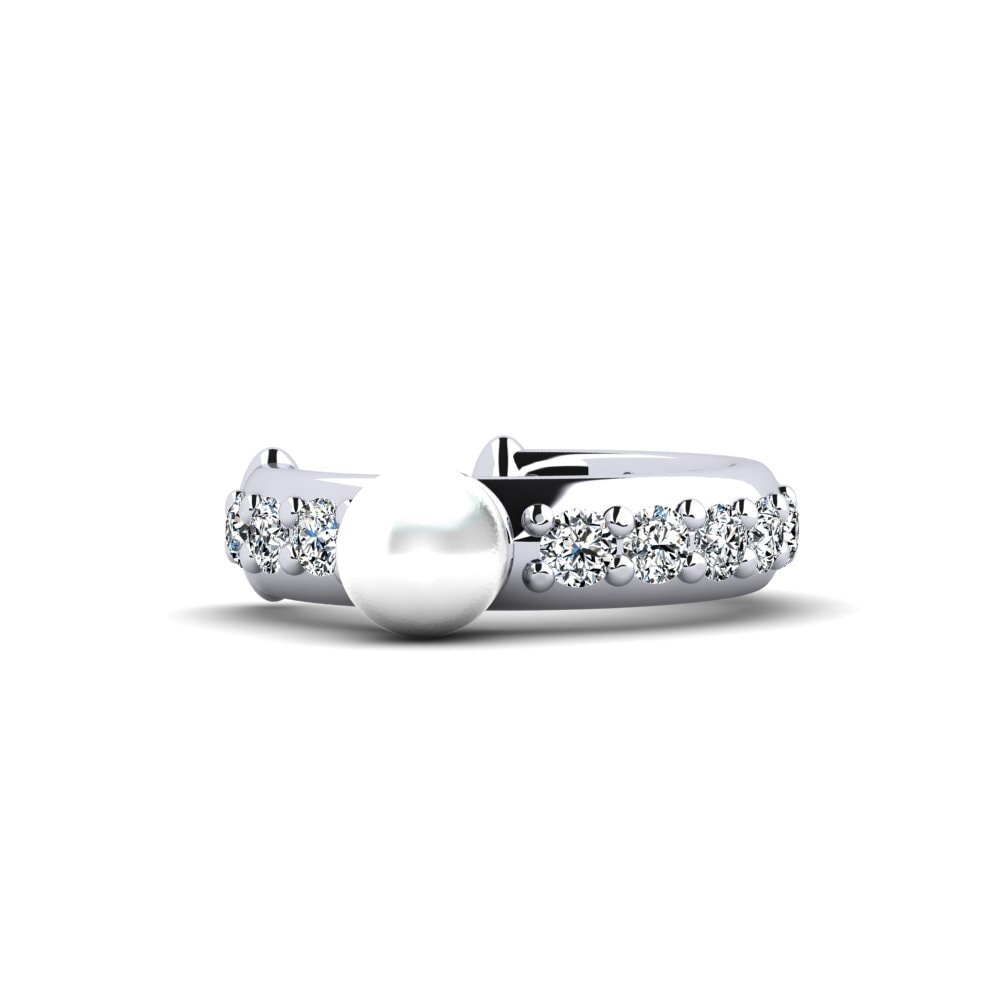Weißgold 750 Zirkonia Damen ohrring Liperela