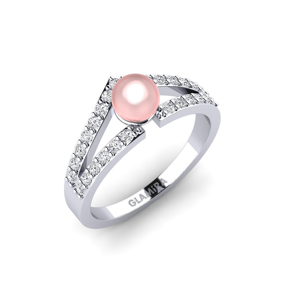 18ct White Gold Knuckle Ring Modrost