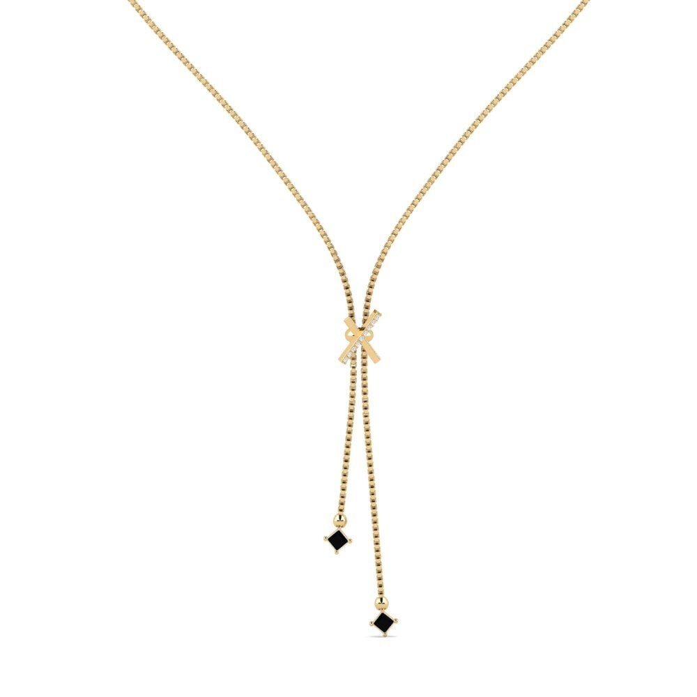 Black Sapphire Women's Necklace Intersez