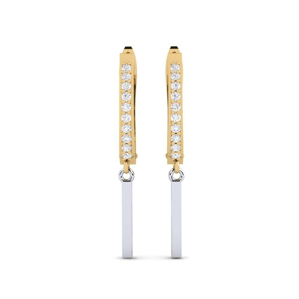 Oro Giallo & Bianco 585 Orecchino da donna Keriuhanna