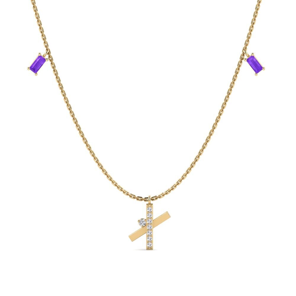 Amethyst Women's Necklace Linjar
