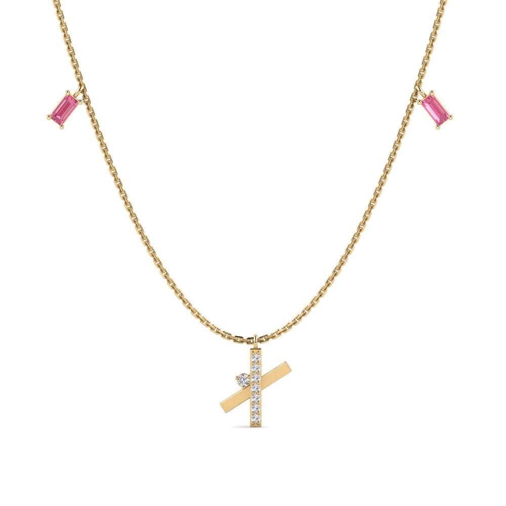 Pink Sapphire Women's Necklace Linjar