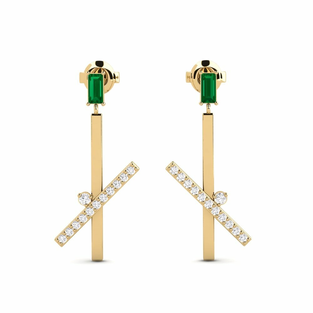 Groene Zirkoon Dames Oorbellen Luas - B