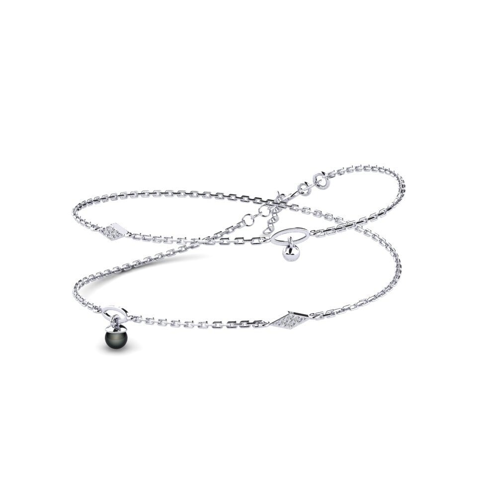 9ct White Gold Women's Necklace Mareto