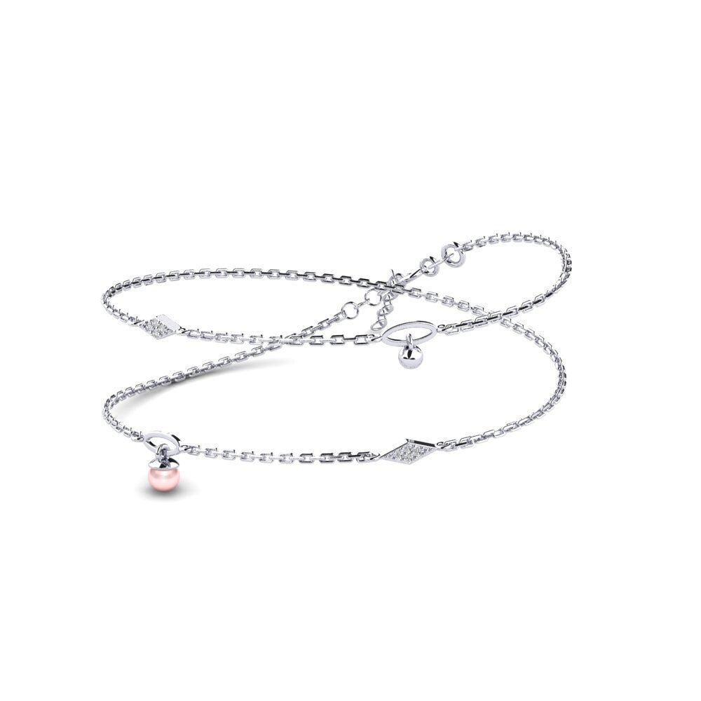 9ct White Gold Women's Necklace Mareto