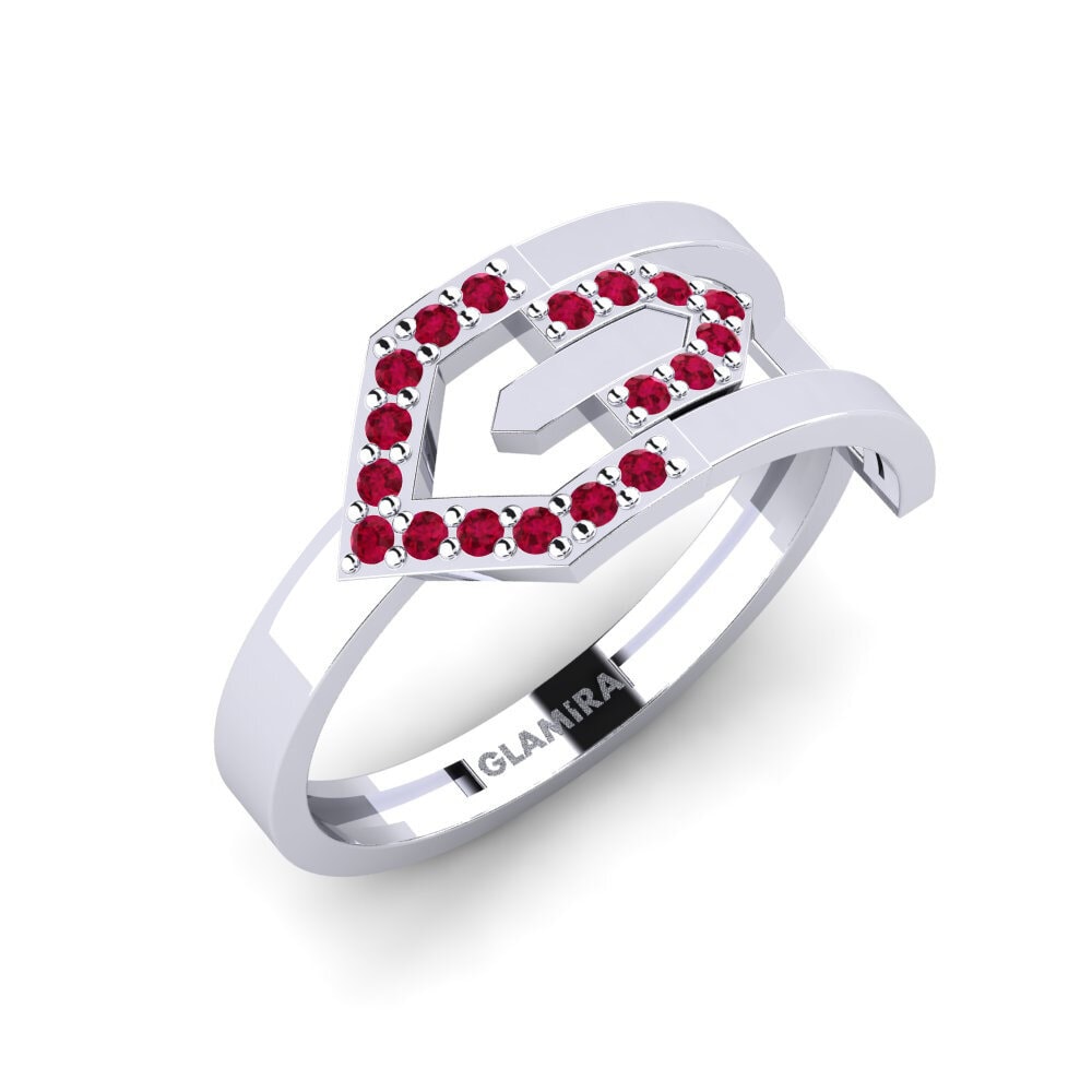 Plata 925 Rubí Anillo Naivety
