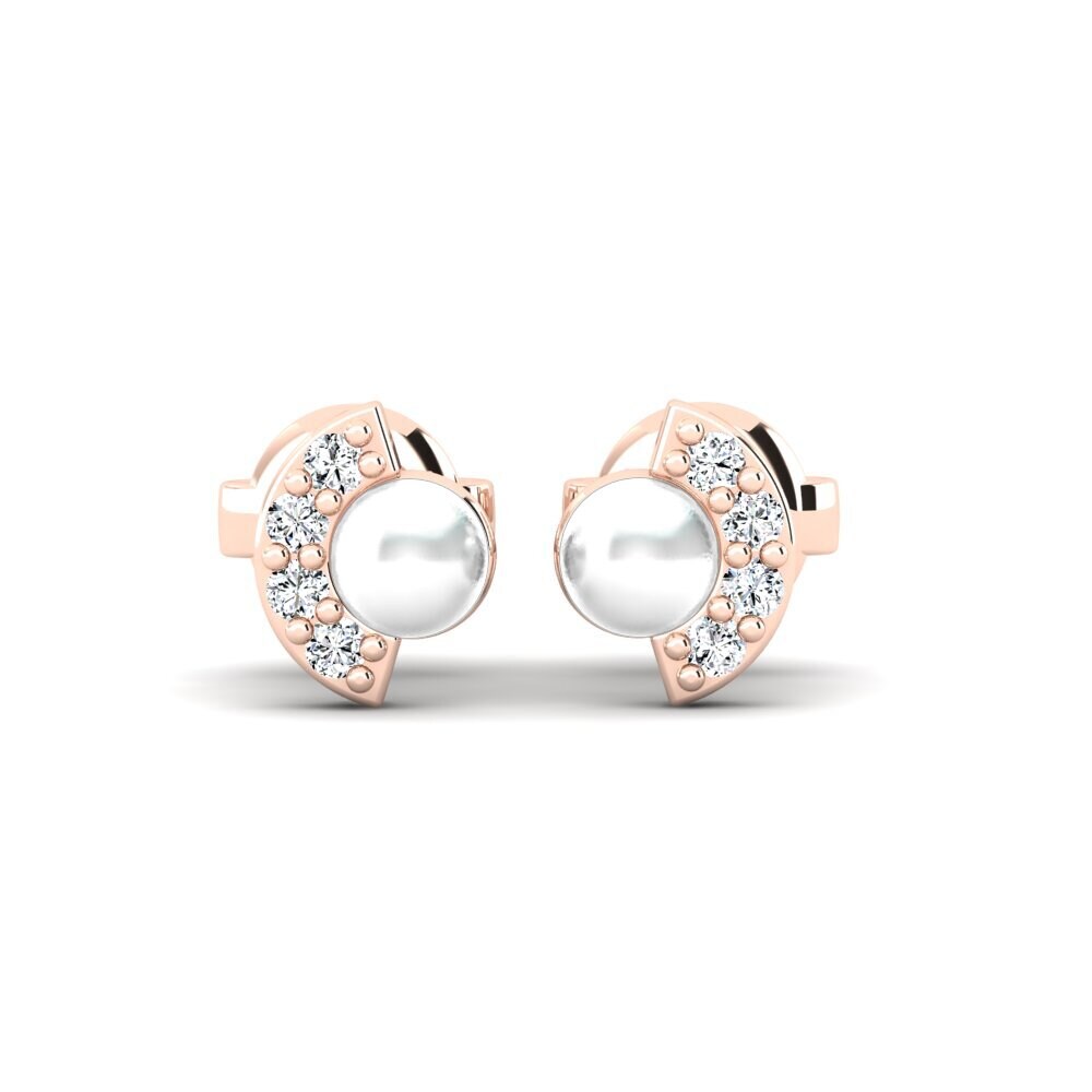 Rotgold 375 Zirkonia Damen ohrring Resplandor