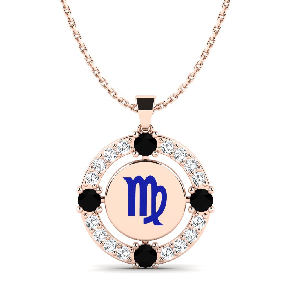 Horoskop Schwarzer Onyx Rotgold 585 Halsketten