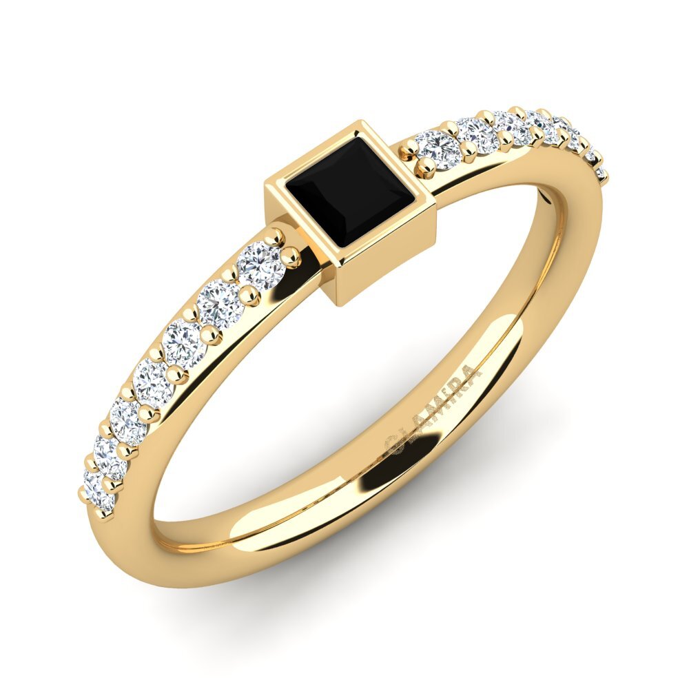Black Onyx Stackable Ring Biscep - A