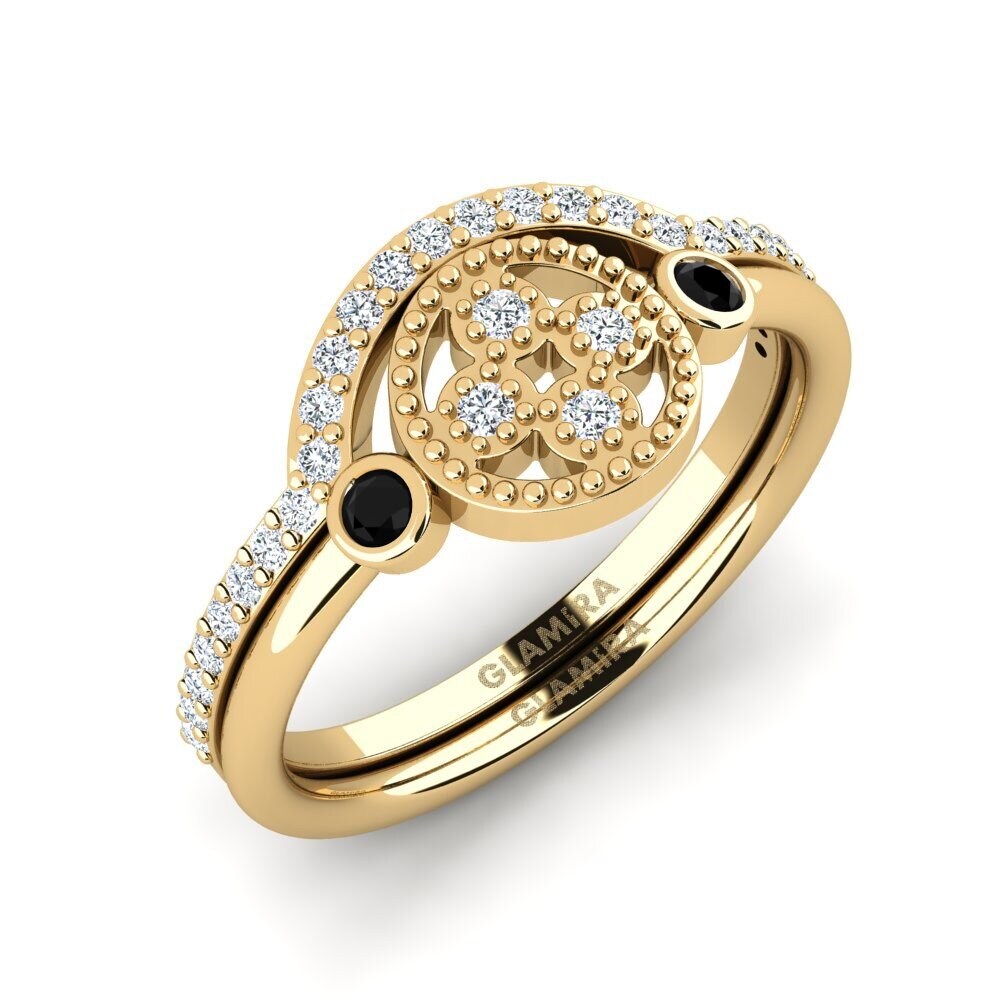 Black Onyx Stackable Ring Cengo - Set
