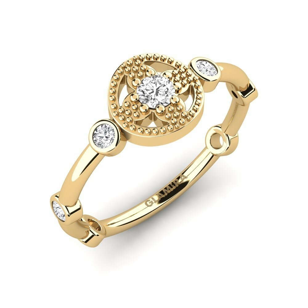 Saphir Blanc Bague Danden - B