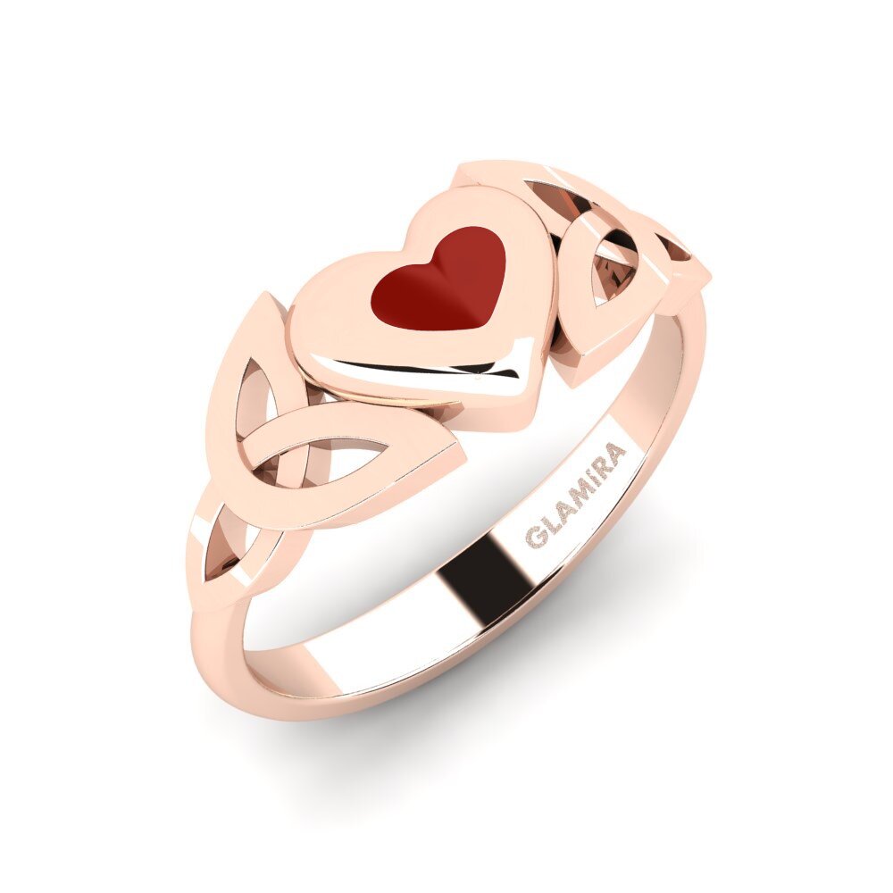 9k Oro Rosa Anillo apilable Dastan - B