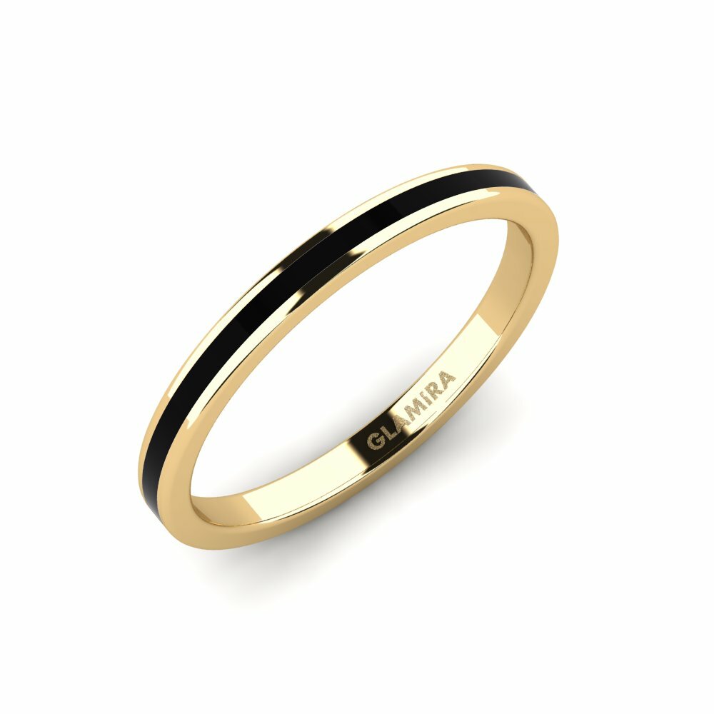 Gold ring with black line discount