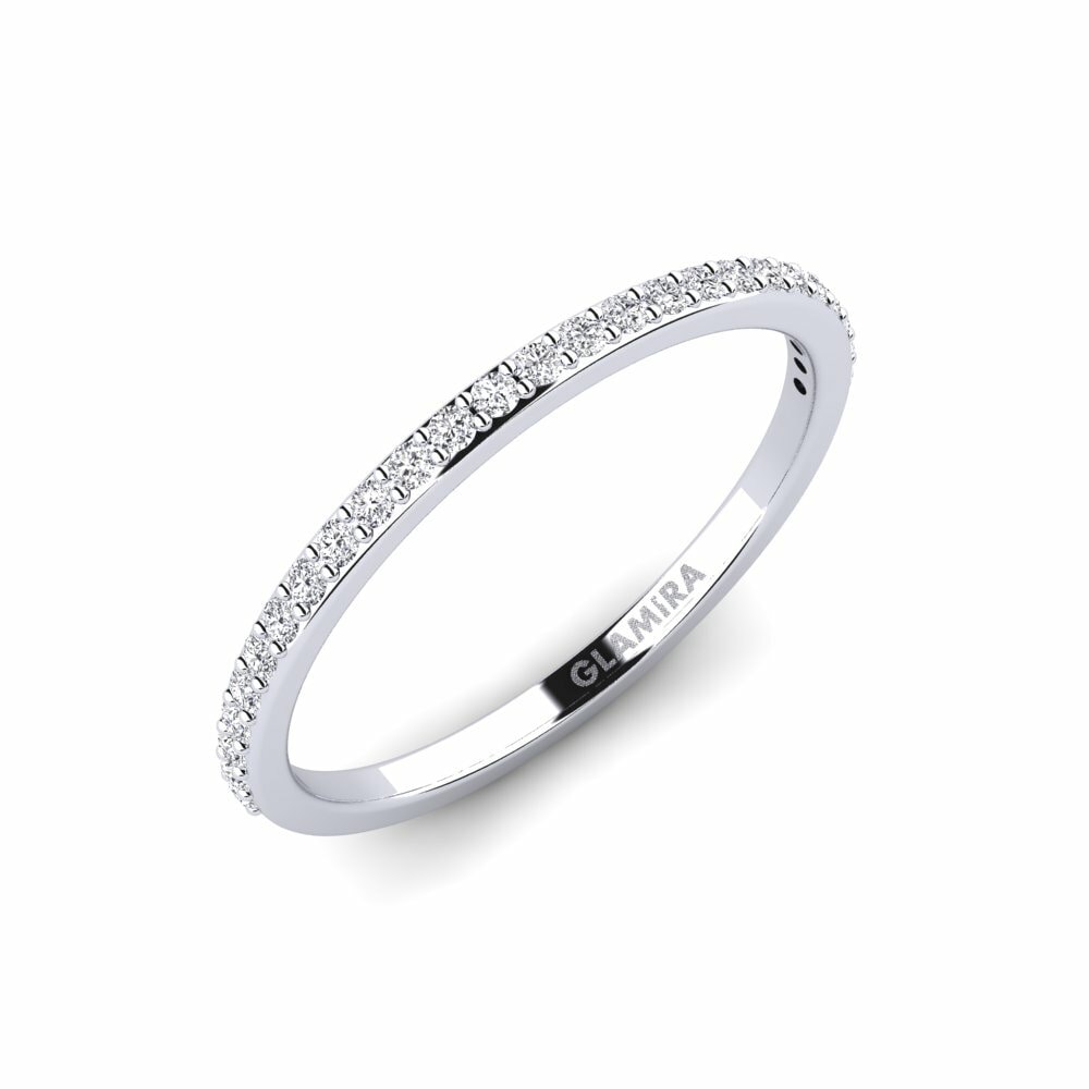 Stackable Rings GLAMIRA Stackable Fatint - C 585 White Gold Diamond
