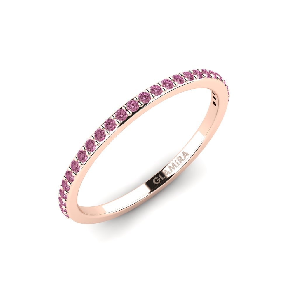 14k Oro Rosa Granate Rhodolite Anillo apilable Fatint - C