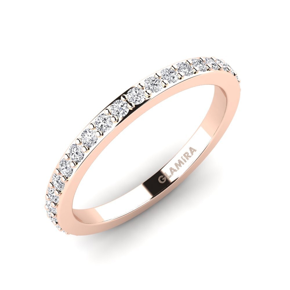 Or rose 14k Diamant Bague Mannas - B
