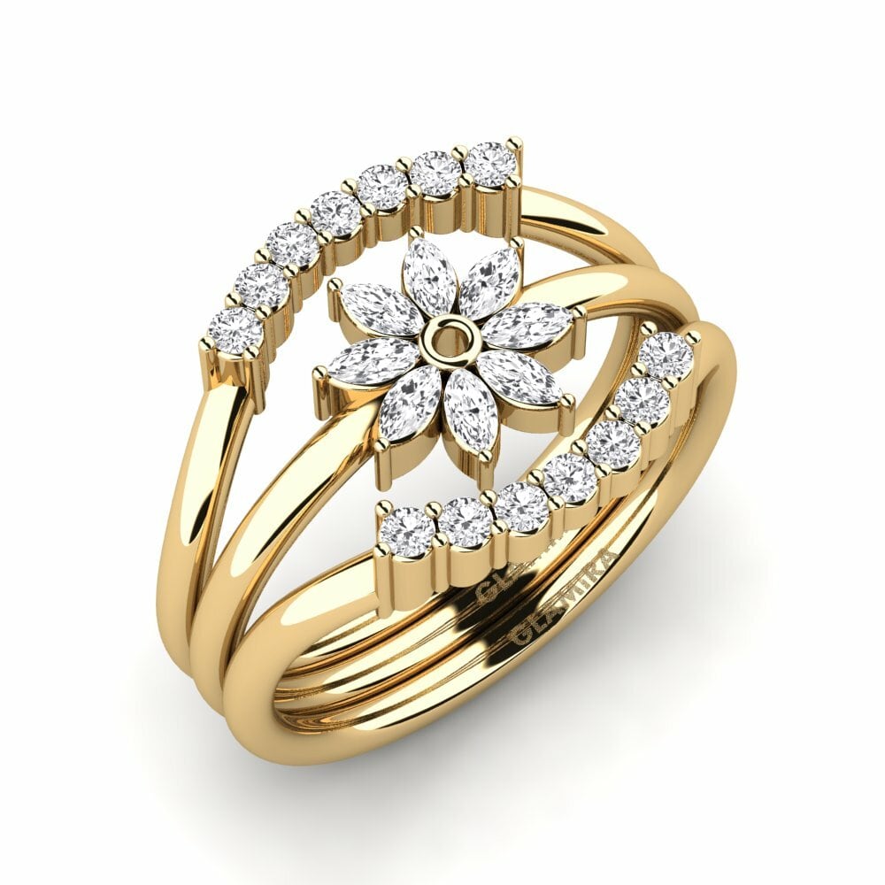 Saphir Blanc Anneau empilable Ulmetie - Set