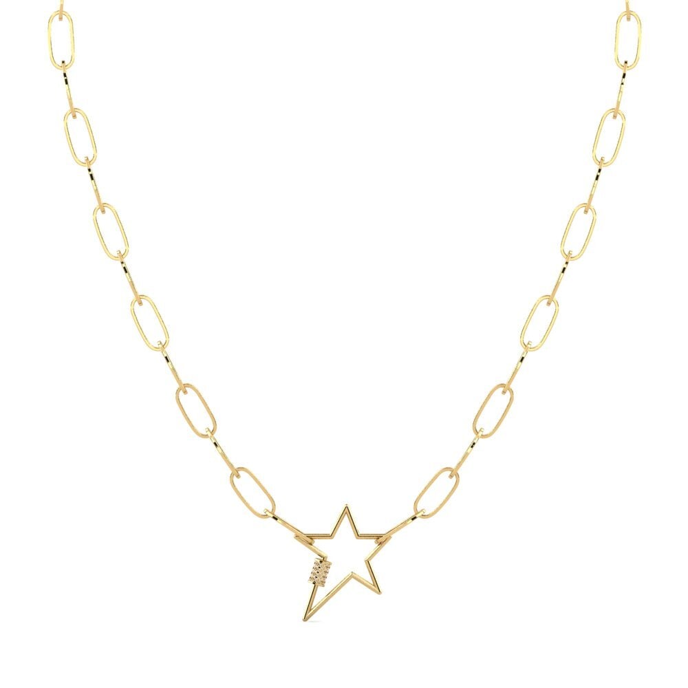 Brown Diamond Paperclip Necklace Douve