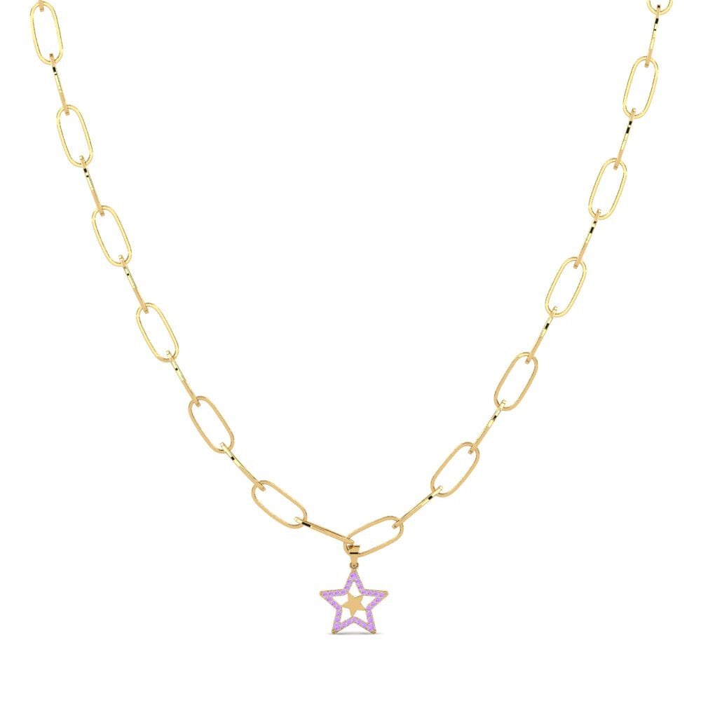 Amatista Collar de clip Iridic