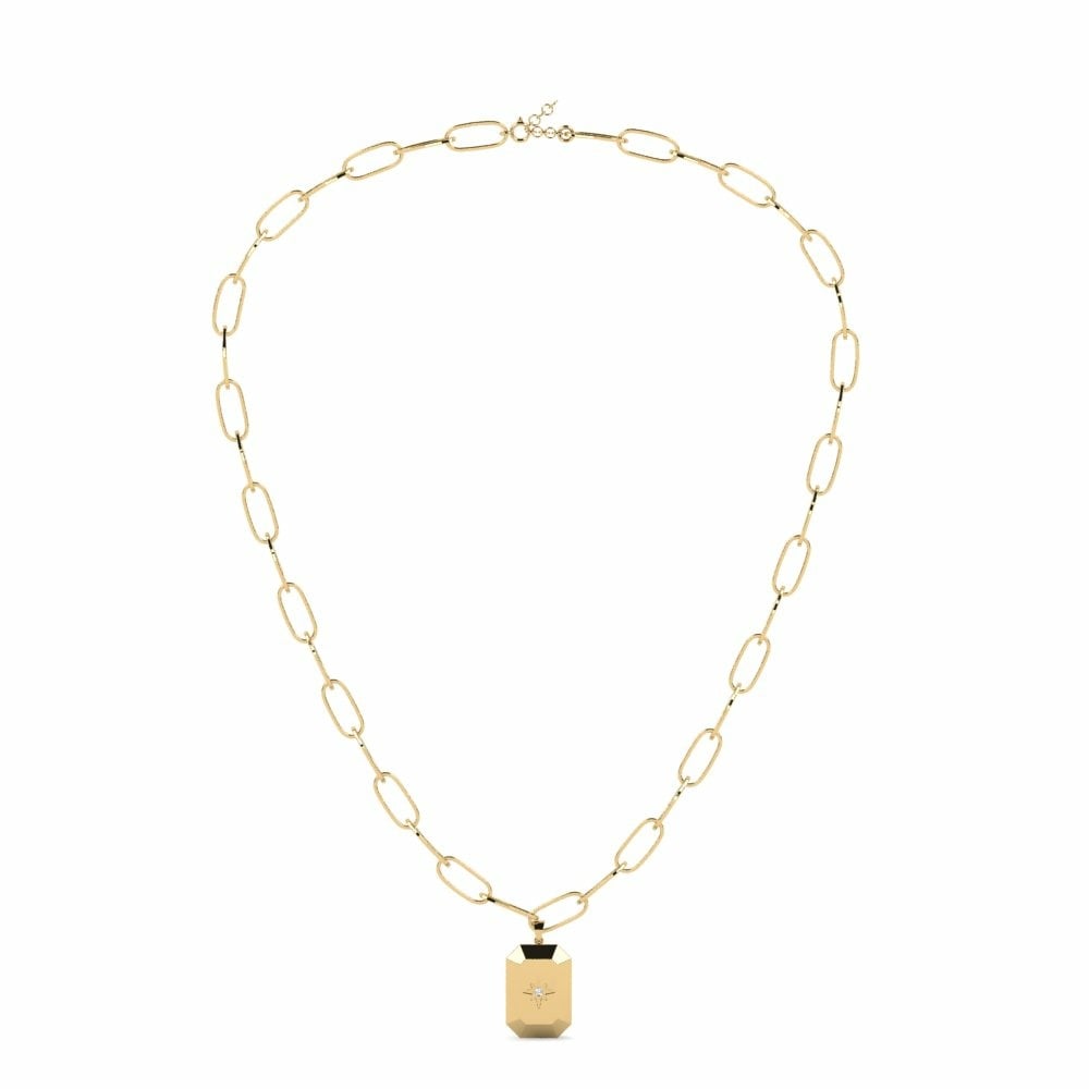 Zirconia Paperclip Necklace Kibbe