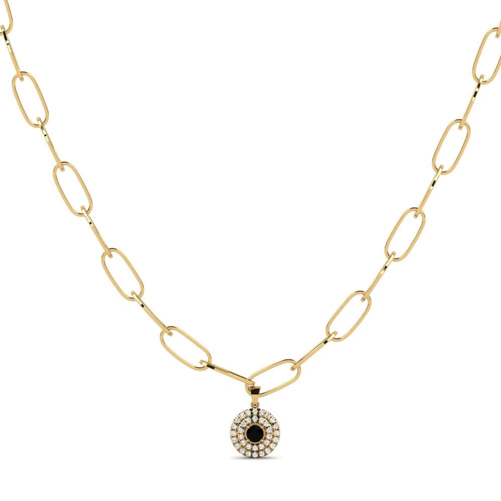 Black Diamond Paperclip Necklace Tavolo