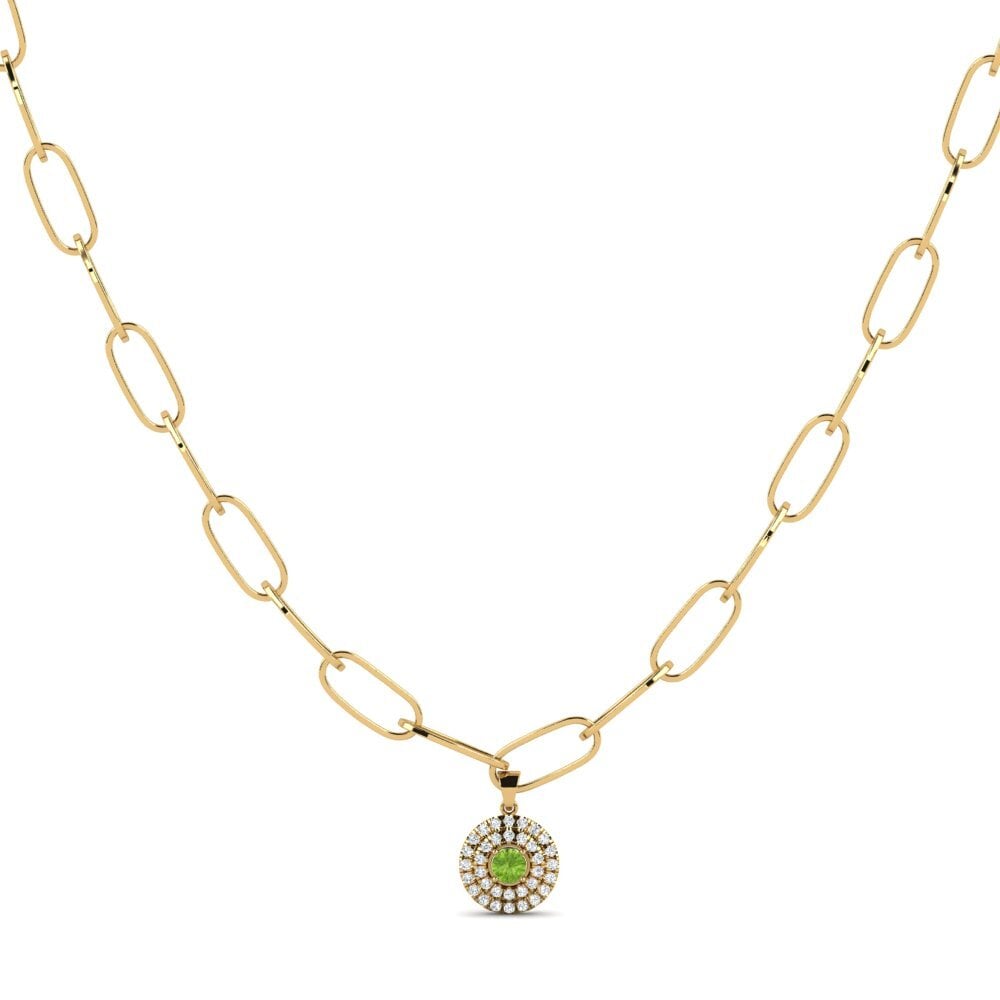 Peridot Paperclip Necklace Tavolo
