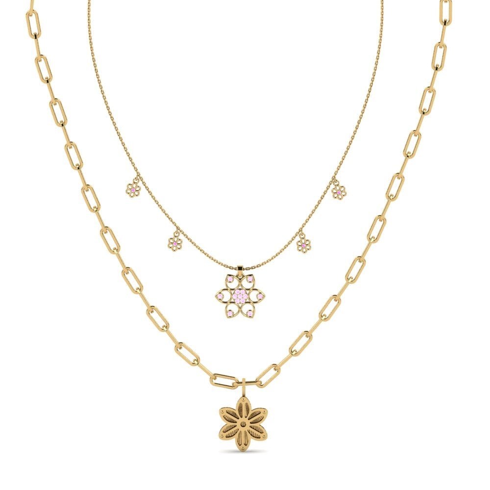 Zafiro Rosado Collar de clip Zana