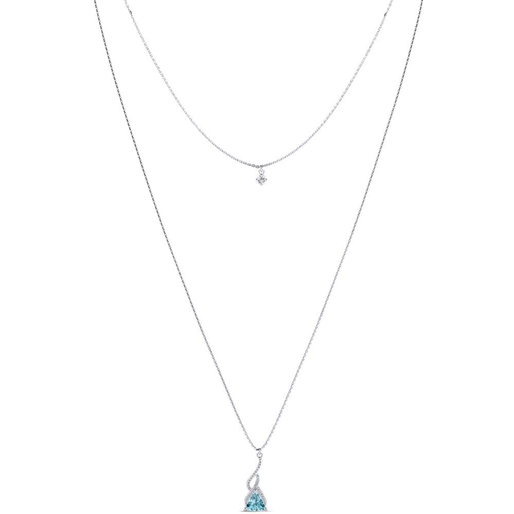 Blue Zircon Women's Necklace Mozetta