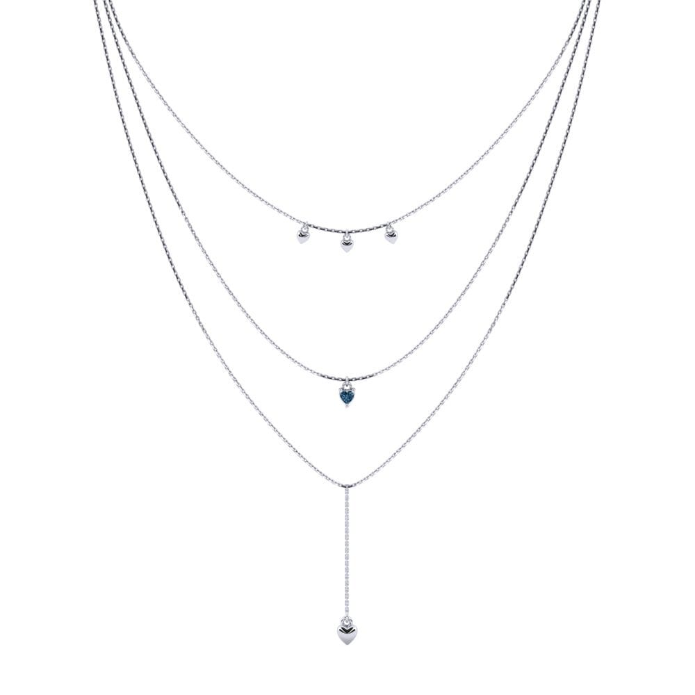 Diamante Azul Collar de Mujer Borsela