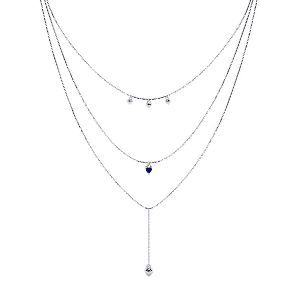 Trái Tim Đá Sapphire Dây chuyền nữ Borsela
