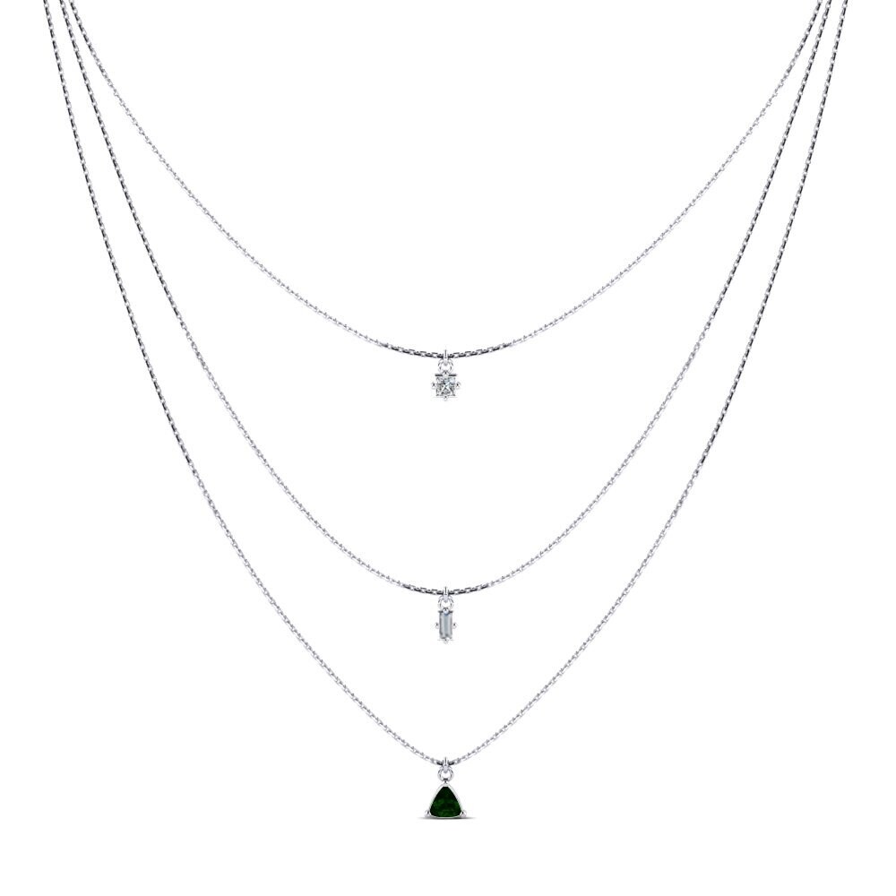 Trillion Green Tourmaline Women's Necklace Juliskia