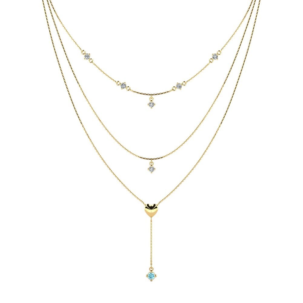 Blue Zircon Women's Necklace Rhudine