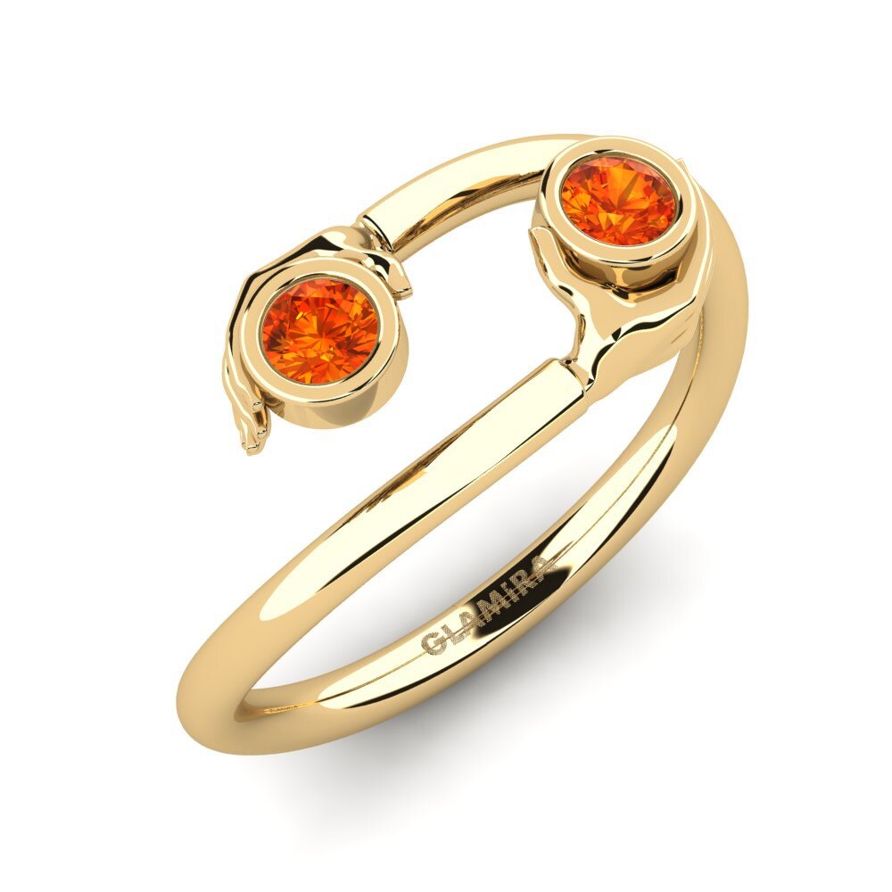 Bague En Résine Jaune-orange - Taille 60, Reflets Changeants, Jamais Portée