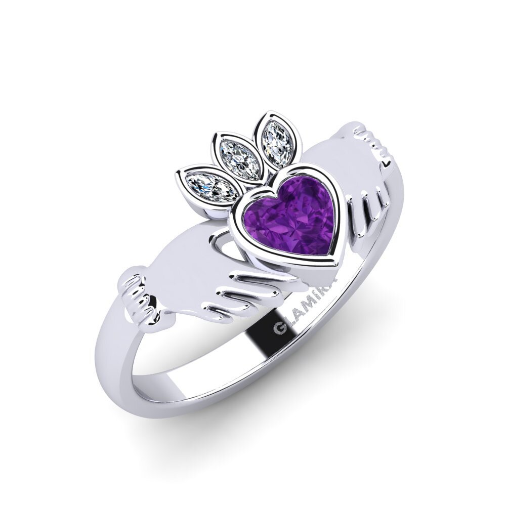 Amethyst Ring Earmellw
