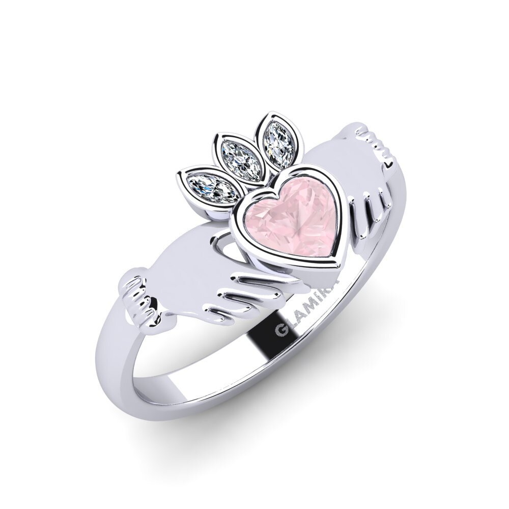 Rose Quartz Ring Earmellw